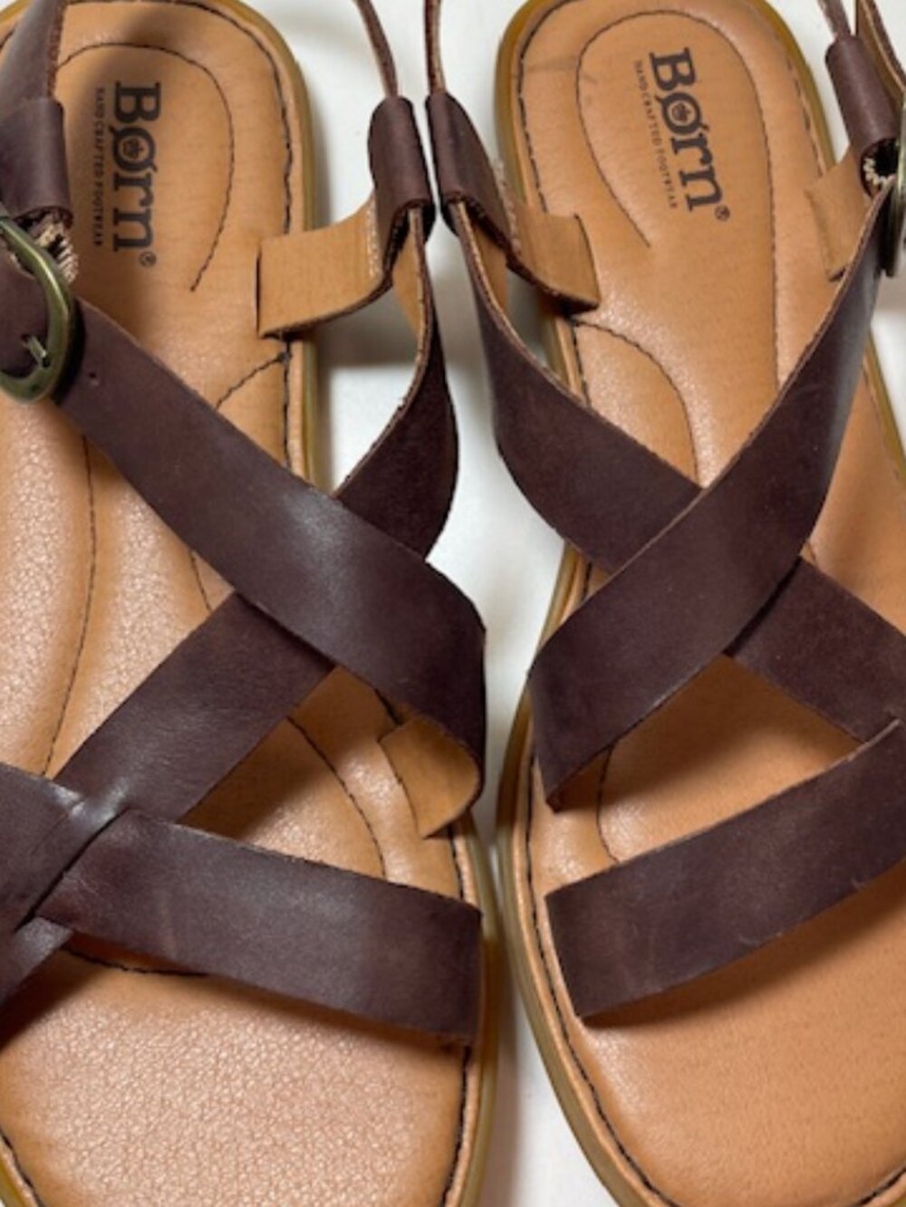Borm Brown Strappy Sandals Size 8M Excellent Condition - Picture 2 of 6